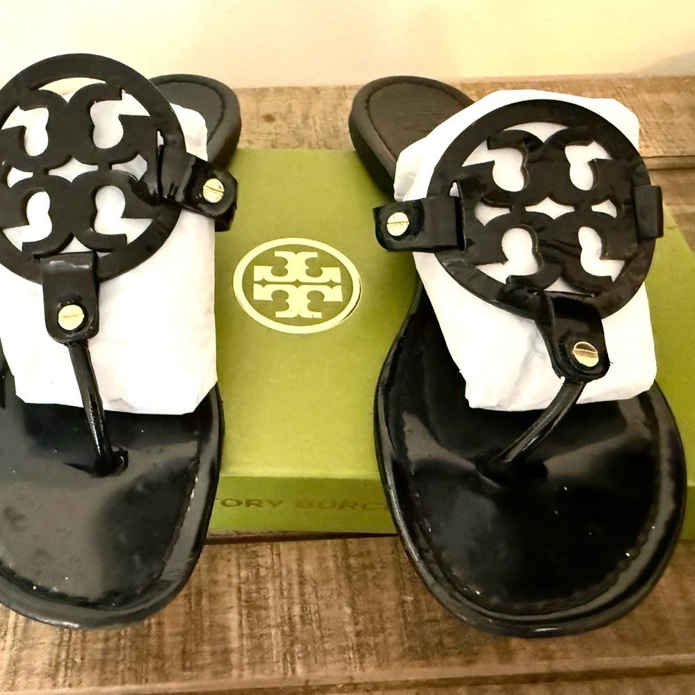 Tory Burch Black Thong Sandals